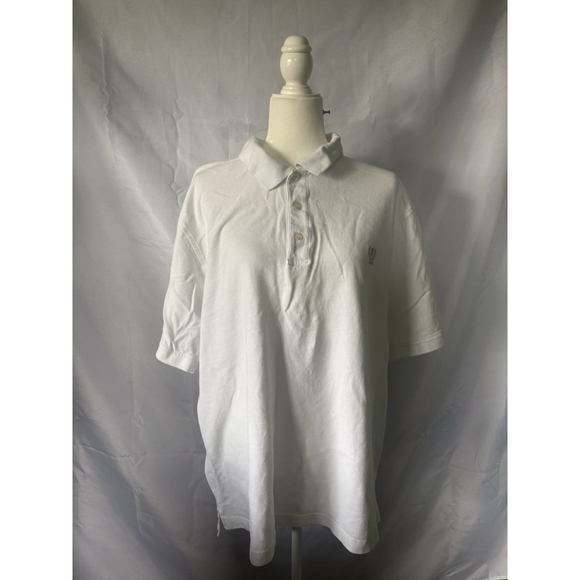 IZOD Other - IZOD Silk Wash Polo Shirt Mens 2XL Preppy 100% Cotton Short Sleeve Crest Logo